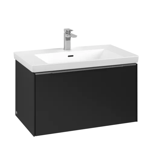 Picture of VILLEROY BOCH Subway 3.0 Vanity unit, 1 pull-out compartment, 772 x 429 x 478 mm, Volcano Black #C57300VL