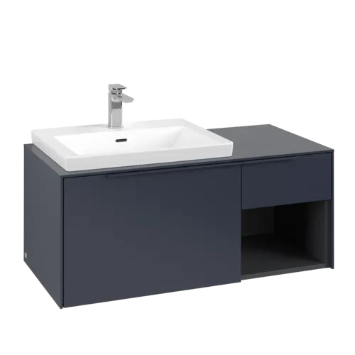 Bild von VILLEROY BOCH Subway 3.0 Waschbeckenunterschrank, 2 Auszüge, 1001 x 423 x 516 mm, Marine Blue / Marine Blue #C57202VQ