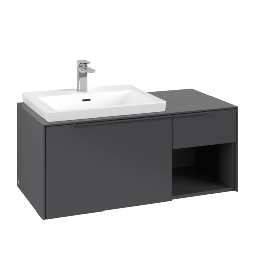 Bild von VILLEROY BOCH Subway 3.0 Waschbeckenunterschrank, 2 Auszüge, 1001 x 423 x 516 mm, Graphite / Graphite #C57202VR