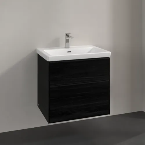 Bild von VILLEROY BOCH Subway 3.0 Waschbeckenunterschrank, 2 Auszüge, 622 x 576 x 478 mm, Black Oak #C57601AB