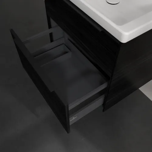 Bild von VILLEROY BOCH Subway 3.0 Waschbeckenunterschrank, 2 Auszüge, 622 x 576 x 478 mm, Black Oak #C57601AB