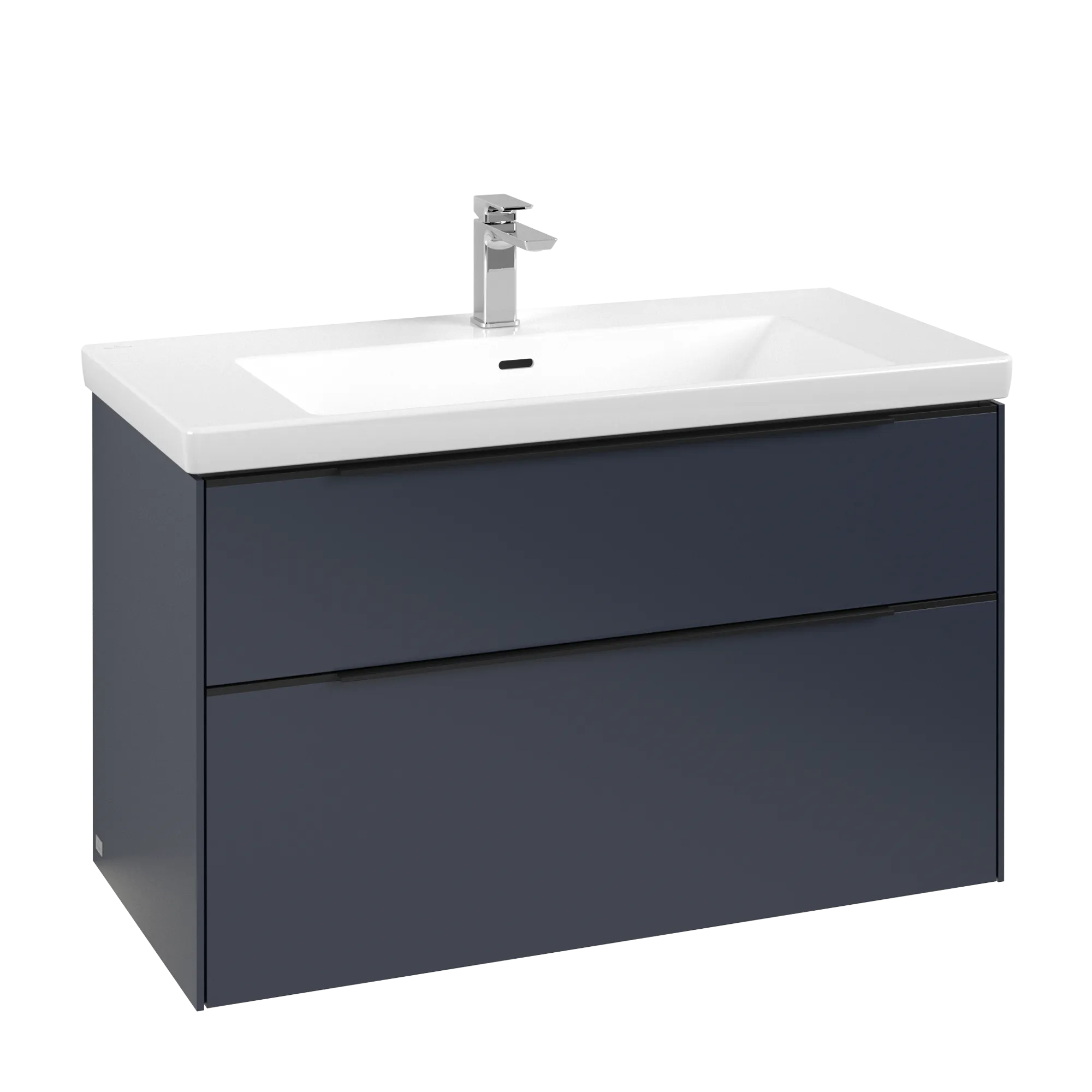 Bild von VILLEROY BOCH Subway 3.0 Waschbeckenunterschrank, mit Beleuchtung, 2 Auszüge, 973 x 576 x 478 mm, Marine Blue #C570L1VQ