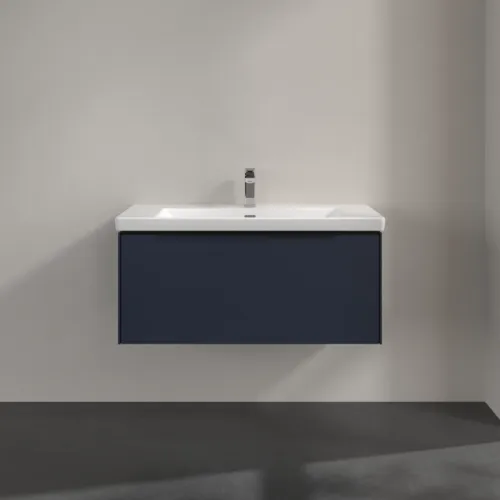 Picture of VILLEROY BOCH Subway 3.0 Vanity unit, with lighting, 1 pull-out compartment, 973 x 429 x 478 mm, Marine Blue #C569L1VQ