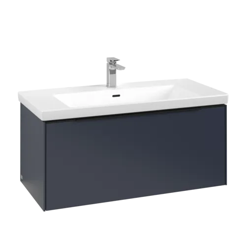 Bild von VILLEROY BOCH Subway 3.0 Waschbeckenunterschrank, mit Beleuchtung, 1 Auszug, 973 x 429 x 478 mm, Marine Blue #C569L1VQ