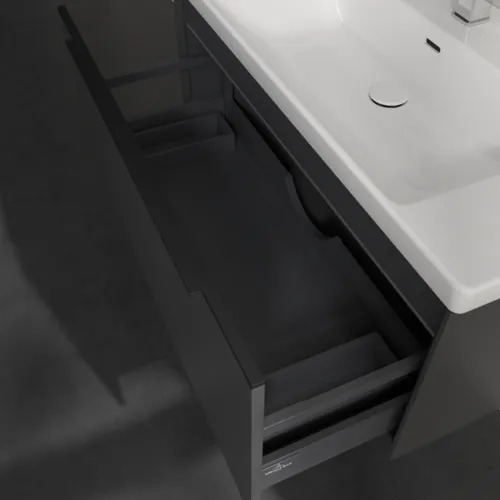 Bild von VILLEROY BOCH Subway 3.0 Waschbeckenunterschrank, mit Beleuchtung, 1 Auszug, 973 x 429 x 478 mm, Graphite #C569L1VR