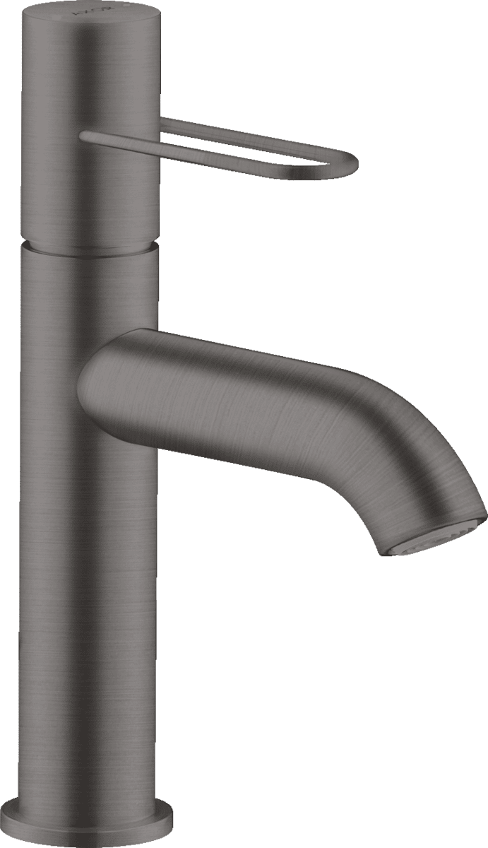 Bild von HANSGROHE AXOR Uno Einhebel-Waschtischmischer 100 mit Bügelgriff und Ablaufgarnitur #38026340 - Brushed Black Chrome