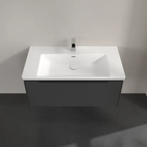 Bild von VILLEROY BOCH Subway 3.0 Waschbeckenunterschrank, mit Beleuchtung, 1 Auszug, 973 x 429 x 478 mm, Graphite #C569L1VR