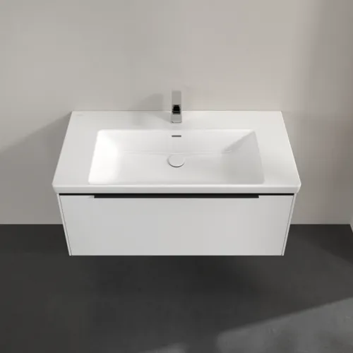 Bild von VILLEROY BOCH Subway 3.0 Waschbeckenunterschrank, mit Beleuchtung, 1 Auszug, 973 x 429 x 478 mm, Pure White #C569L1VF