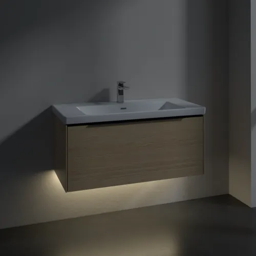 Bild von VILLEROY BOCH Subway 3.0 Waschbeckenunterschrank, mit Beleuchtung, 1 Auszug, 973 x 429 x 478 mm, Nordic Oak #C569L1VJ