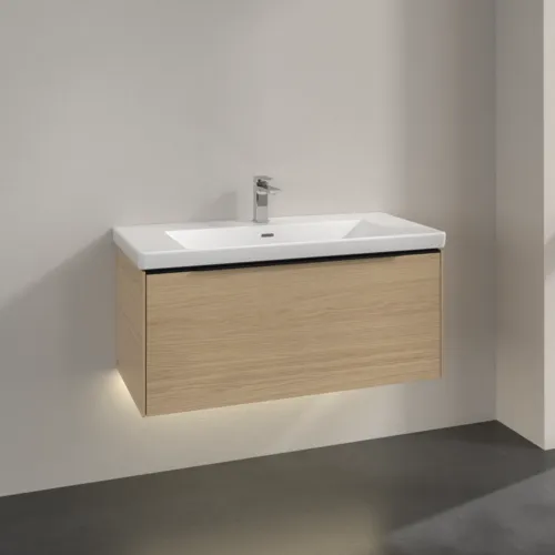 Bild von VILLEROY BOCH Subway 3.0 Waschbeckenunterschrank, mit Beleuchtung, 1 Auszug, 973 x 429 x 478 mm, Nordic Oak #C569L1VJ