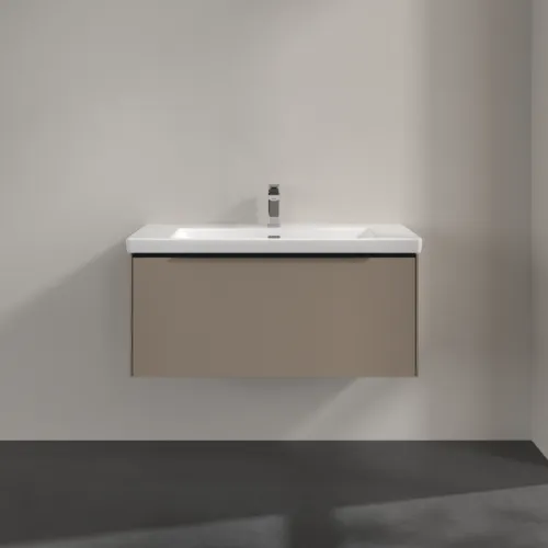 Bild von VILLEROY BOCH Subway 3.0 Waschbeckenunterschrank, mit Beleuchtung, 1 Auszug, 973 x 429 x 478 mm, Taupe #C569L1VM
