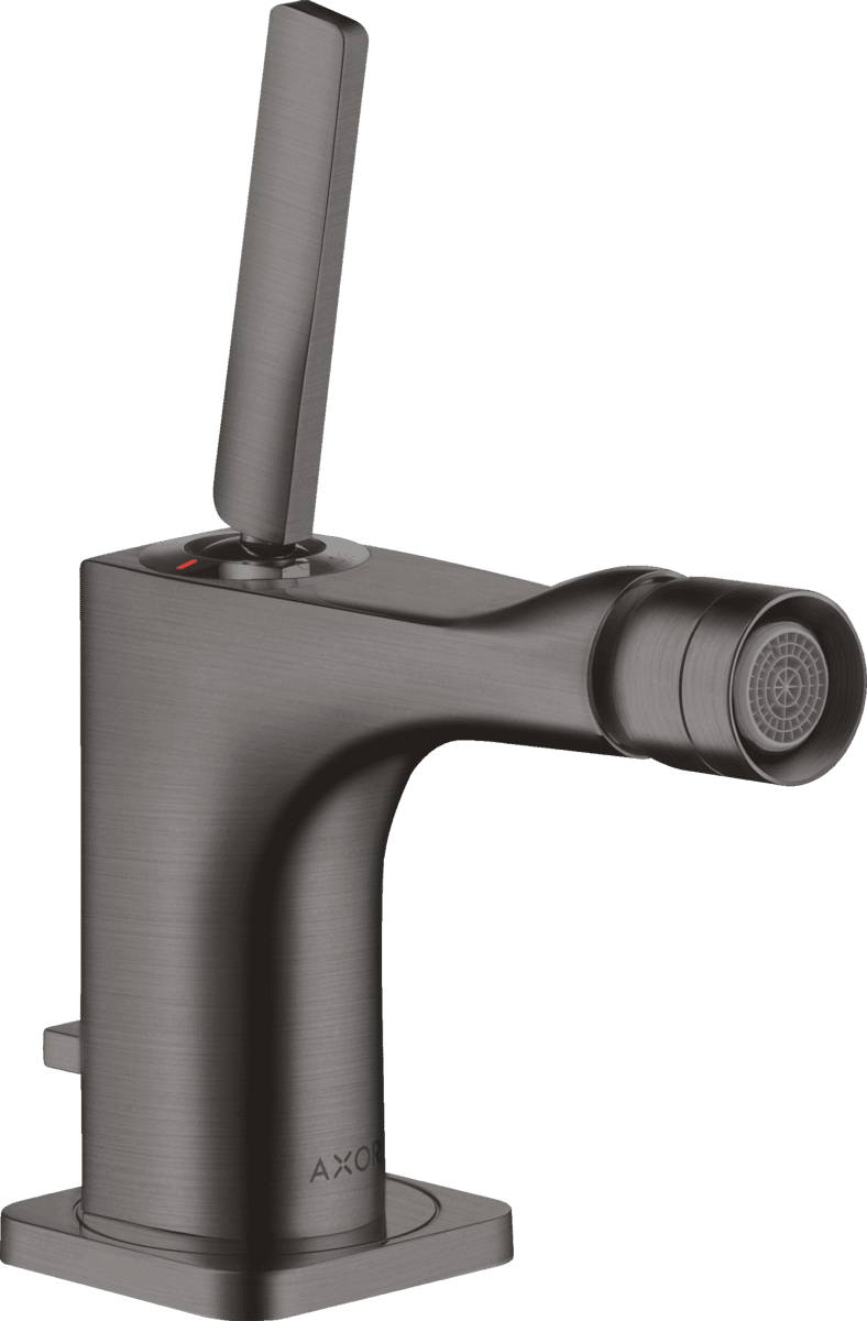Bild von HANSGROHE AXOR Citterio E Einhebel-Bidetmischer mit Pingriff und Zugstangen-Ablaufgarnitur #36120340 - Brushed Black Chrome