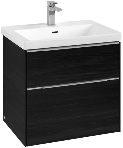Bild von VILLEROY BOCH Subway 3.0 Waschbeckenunterschrank, 2 Auszüge, 622 x 576 x 478 mm, Black Oak #C57600AB