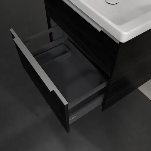 Bild von VILLEROY BOCH Subway 3.0 Waschbeckenunterschrank, 2 Auszüge, 622 x 576 x 478 mm, Black Oak #C57600AB