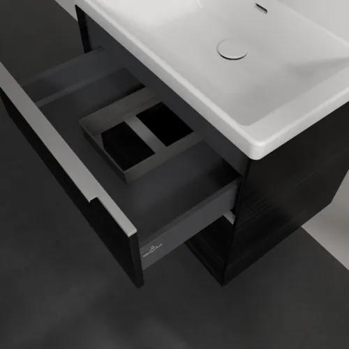 Bild von VILLEROY BOCH Subway 3.0 Waschbeckenunterschrank, 2 Auszüge, 622 x 576 x 478 mm, Black Oak #C57600AB