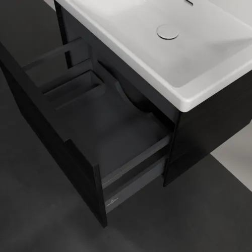 Bild von VILLEROY BOCH Subway 3.0 Waschbeckenunterschrank, 1 Auszug, 622 x 429 x 478 mm, Black Oak #C57501AB