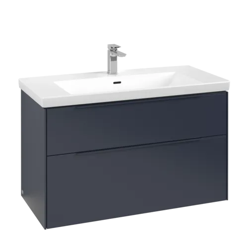 Bild von VILLEROY BOCH Subway 3.0 Waschbeckenunterschrank, mit Beleuchtung, 2 Auszüge, 973 x 576 x 478 mm, Marine Blue #C570L2VQ