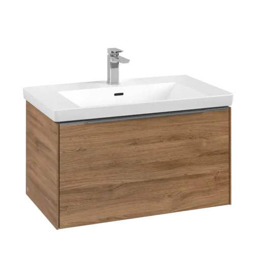 Bild von VILLEROY BOCH Subway 3.0 Waschbeckenunterschrank, 1 Auszug, 772 x 429 x 478 mm, Kansas Oak #C57300RH