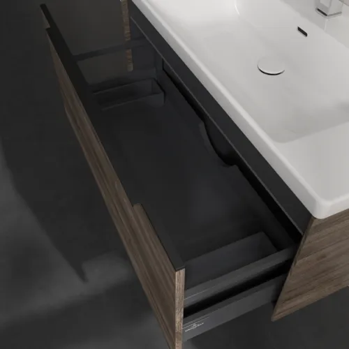 Bild von VILLEROY BOCH Subway 3.0 Waschbeckenunterschrank, mit Beleuchtung, 1 Auszug, 973 x 429 x 478 mm, Stone Oak #C569L1RK