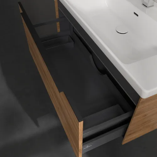 Bild von VILLEROY BOCH Subway 3.0 Waschbeckenunterschrank, mit Beleuchtung, 1 Auszug, 973 x 429 x 478 mm, Kansas Oak #C569L1RH