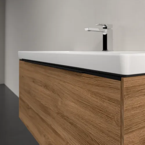 Bild von VILLEROY BOCH Subway 3.0 Waschbeckenunterschrank, mit Beleuchtung, 1 Auszug, 973 x 429 x 478 mm, Kansas Oak #C569L1RH