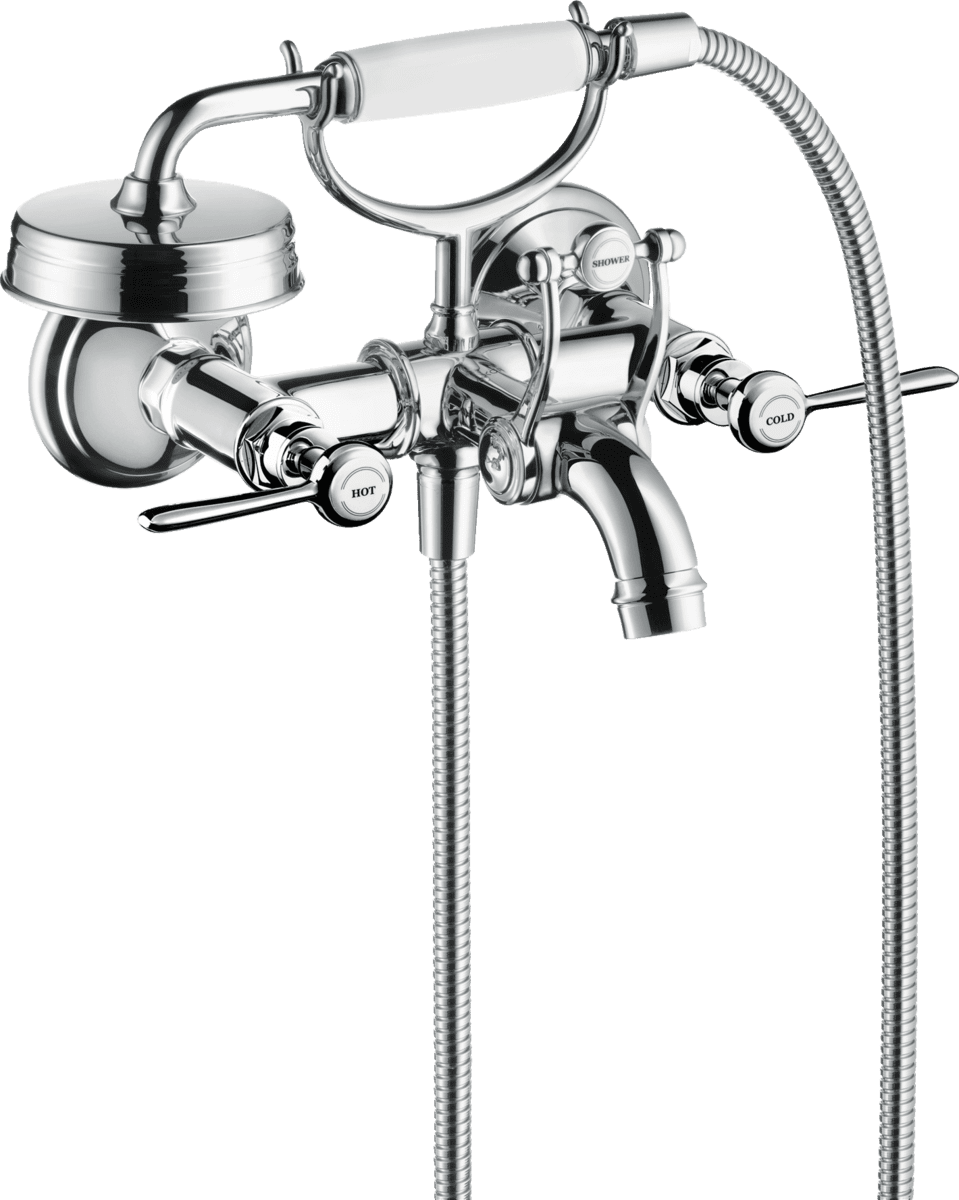 Bild von HANSGROHE AXOR Montreux 2-Griff Wannenarmatur Aufputz mit Hebelgriffen #16551000 - Chrom