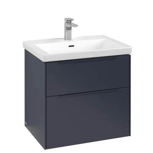 Bild von VILLEROY BOCH Subway 3.0 Waschbeckenunterschrank, mit Beleuchtung, 2 Auszüge, 622 x 576 x 478 mm, Marine Blue #C576L2VQ