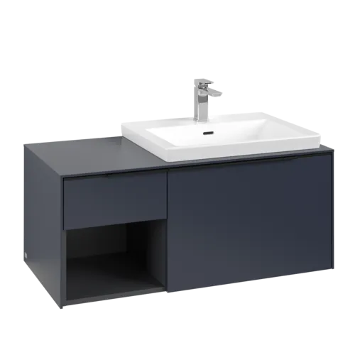 Bild von VILLEROY BOCH Subway 3.0 Waschbeckenunterschrank, mit Beleuchtung, 2 Auszüge, 1001 x 423 x 516 mm, Marine Blue / Marine Blue #C571L1VQ