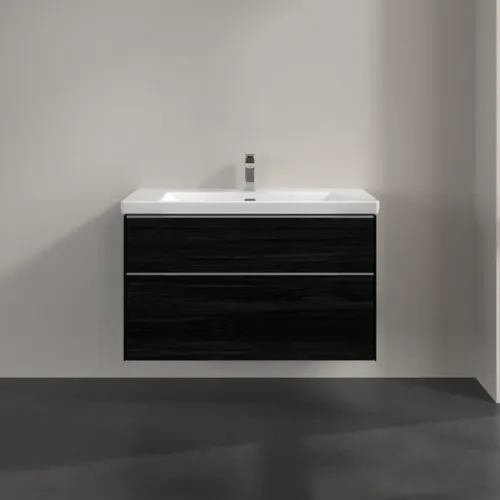 Bild von VILLEROY BOCH Subway 3.0 Waschbeckenunterschrank, 2 Auszüge, 973 x 576 x 478 mm, Black Oak #C57000AB