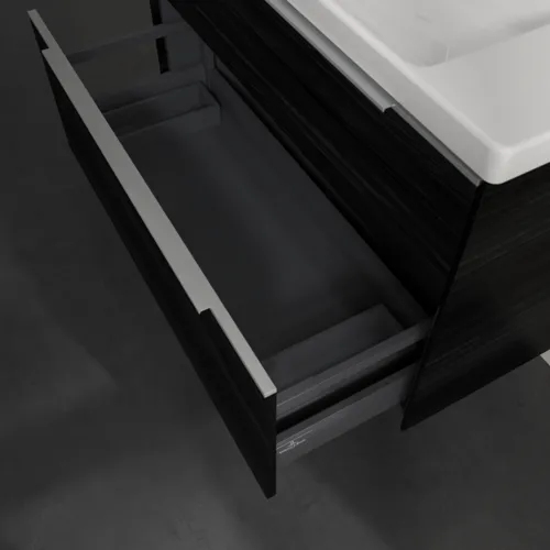 Bild von VILLEROY BOCH Subway 3.0 Waschbeckenunterschrank, 2 Auszüge, 973 x 576 x 478 mm, Black Oak #C57000AB