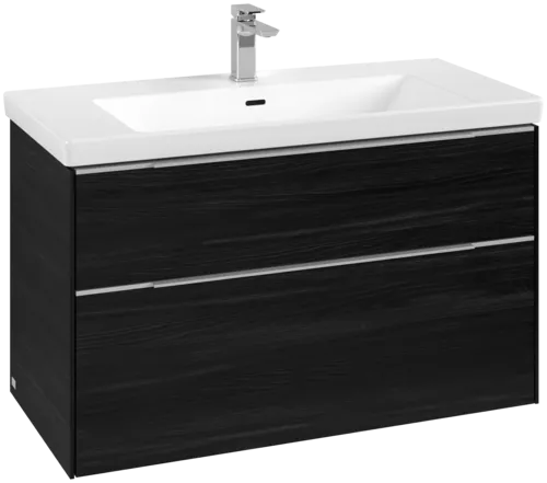 Bild von VILLEROY BOCH Subway 3.0 Waschbeckenunterschrank, 2 Auszüge, 973 x 576 x 478 mm, Black Oak #C57000AB