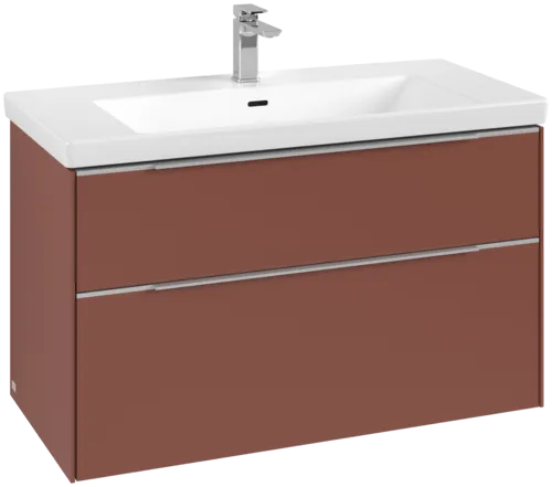 Bild von VILLEROY BOCH Subway 3.0 Waschbeckenunterschrank, 2 Auszüge, 973 x 576 x 478 mm, Wine Red #C57000AH