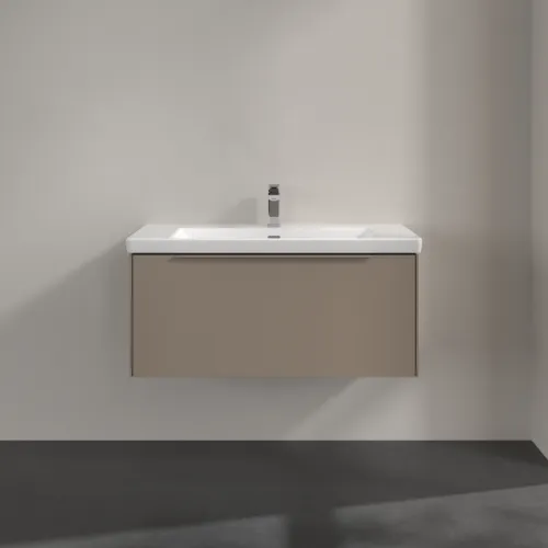 Bild von VILLEROY BOCH Subway 3.0 Waschbeckenunterschrank, mit Beleuchtung, 1 Auszug, 973 x 429 x 478 mm, Taupe #C569L2VM
