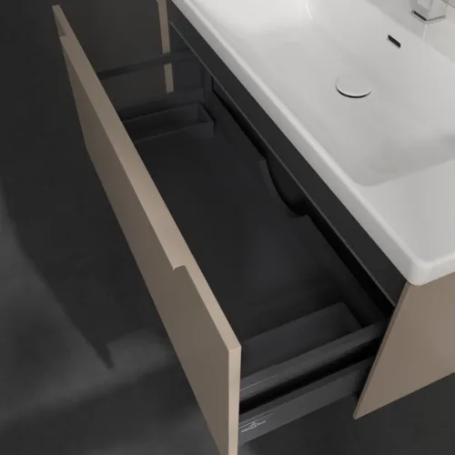 Bild von VILLEROY BOCH Subway 3.0 Waschbeckenunterschrank, mit Beleuchtung, 1 Auszug, 973 x 429 x 478 mm, Taupe #C569L2VM