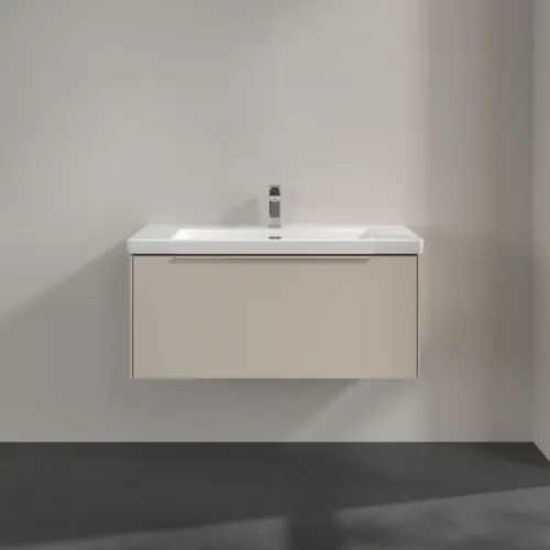 Bild von VILLEROY BOCH Subway 3.0 Waschbeckenunterschrank, mit Beleuchtung, 1 Auszug, 973 x 429 x 478 mm, Cashmere Grey #C569L2VN