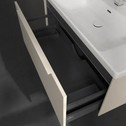 Bild von VILLEROY BOCH Subway 3.0 Waschbeckenunterschrank, mit Beleuchtung, 1 Auszug, 973 x 429 x 478 mm, Cashmere Grey #C569L2VN