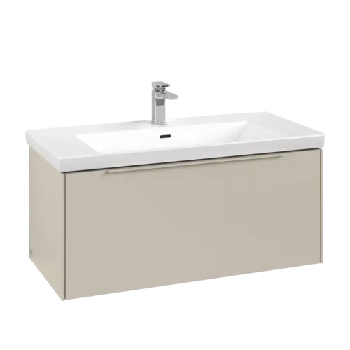 Bild von VILLEROY BOCH Subway 3.0 Waschbeckenunterschrank, mit Beleuchtung, 1 Auszug, 973 x 429 x 478 mm, Cashmere Grey #C569L2VN