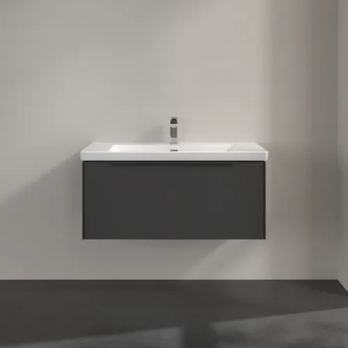 Bild von VILLEROY BOCH Subway 3.0 Waschbeckenunterschrank, mit Beleuchtung, 1 Auszug, 973 x 429 x 478 mm, Graphite #C569L2VR