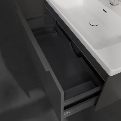 Bild von VILLEROY BOCH Subway 3.0 Waschbeckenunterschrank, mit Beleuchtung, 1 Auszug, 973 x 429 x 478 mm, Graphite #C569L2VR