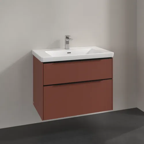 Bild von VILLEROY BOCH Subway 3.0 Waschbeckenunterschrank, 2 Auszüge, 772 x 576 x 478 mm, Wine Red #C57401AH