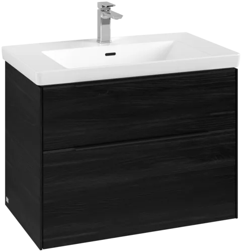 Bild von VILLEROY BOCH Subway 3.0 Waschbeckenunterschrank, 2 Auszüge, 772 x 576 x 478 mm, Black Oak #C57401AB