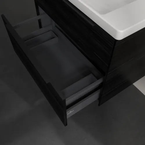 Obrázek VILLEROY BOCH Subway 3.0 Vanity unit, 2 výsuvy, 772 x 576 x 478 mm, černý dub #C57401AB