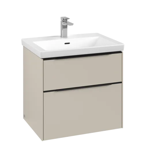 Bild von VILLEROY BOCH Subway 3.0 Waschbeckenunterschrank, mit Beleuchtung, 2 Auszüge, 622 x 576 x 478 mm, Cashmere Grey #C576L1VN