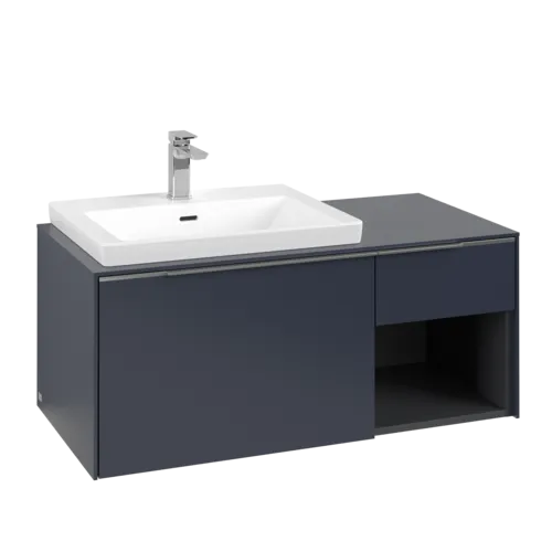 Bild von VILLEROY BOCH Subway 3.0 Waschbeckenunterschrank, mit Beleuchtung, 2 Auszüge, 1001 x 423 x 516 mm, Marine Blue / Marine Blue #C572L0VQ