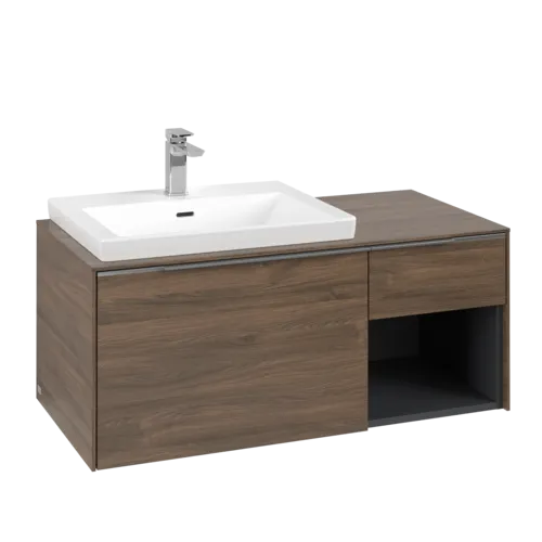 Bild von VILLEROY BOCH Subway 3.0 Waschbeckenunterschrank, mit Beleuchtung, 2 Auszüge, 1001 x 423 x 516 mm, Arizona Oak / Arizona Oak #C572L0VH