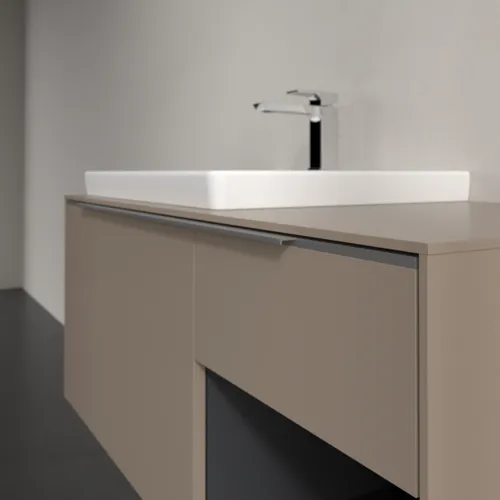Bild von VILLEROY BOCH Subway 3.0 Waschbeckenunterschrank, mit Beleuchtung, 2 Auszüge, 1001 x 423 x 516 mm, Taupe / Taupe #C572L0VM