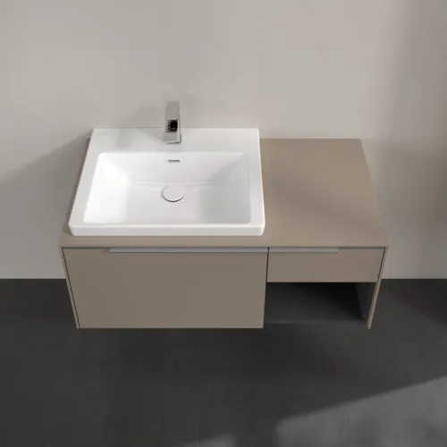 Bild von VILLEROY BOCH Subway 3.0 Waschbeckenunterschrank, mit Beleuchtung, 2 Auszüge, 1001 x 423 x 516 mm, Taupe / Taupe #C572L0VM