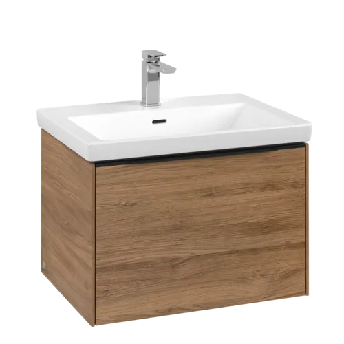 Bild von VILLEROY BOCH Subway 3.0 Waschbeckenunterschrank, mit Beleuchtung, 1 Auszug, 622 x 429 x 478 mm, Kansas Oak #C575L1RH