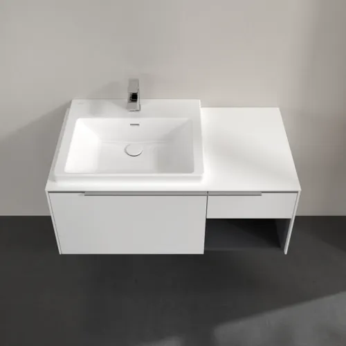 Obrázek VILLEROY BOCH Subway 3.0 Vanity unit, s osvětlením, 2 výsuvy, 1001 x 423 x 516 mm, čistě bílá / čistě bílá #C572L0VF