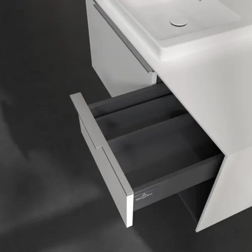 Obrázek VILLEROY BOCH Subway 3.0 Vanity unit, s osvětlením, 2 výsuvy, 1001 x 423 x 516 mm, čistě bílá / čistě bílá #C572L0VF
